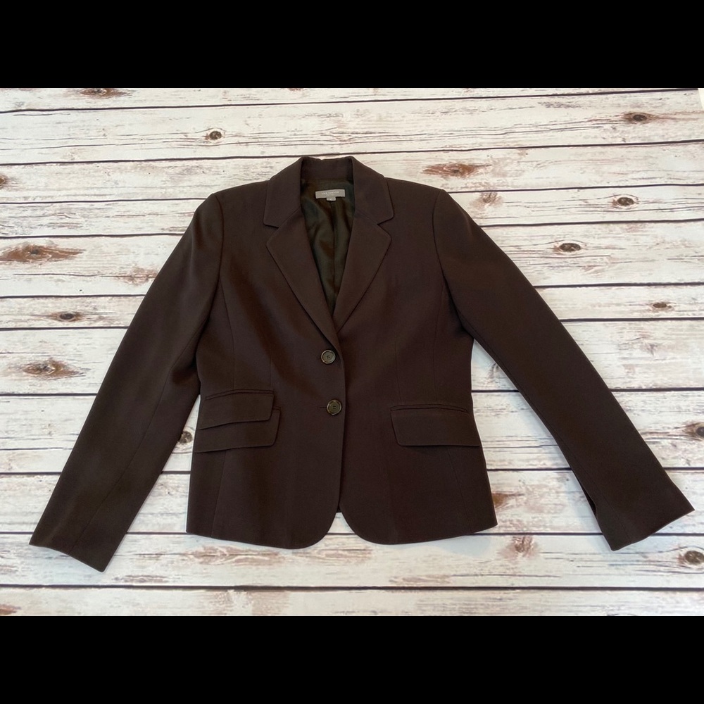 Ann Taylor petite black blazer suit jacket 6p